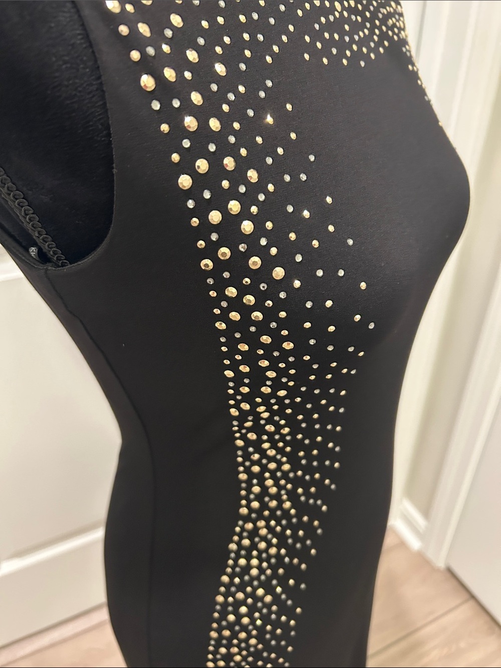 Calvin Klein Black Sleeveless Studded Sheath Dress Size Small - Picture 2 of 16